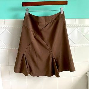 Max Studio Brown Pleated Skirt